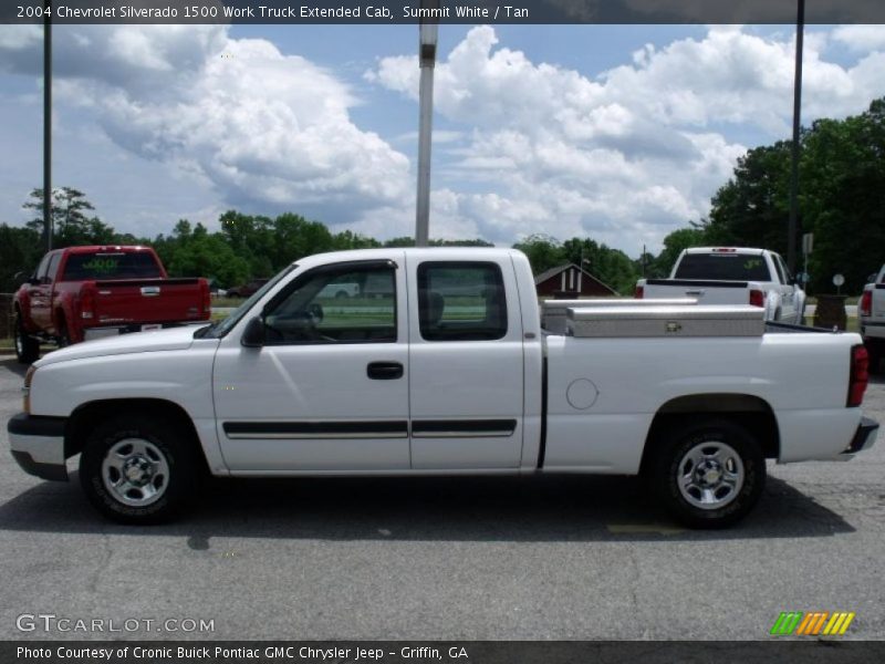 Summit White / Tan 2004 Chevrolet Silverado 1500 Work Truck Extended Cab