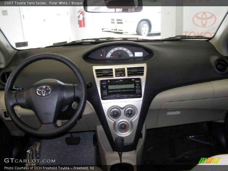 Polar White / Bisque 2007 Toyota Yaris Sedan