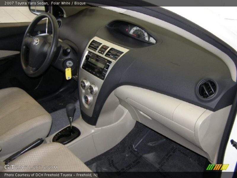 Polar White / Bisque 2007 Toyota Yaris Sedan