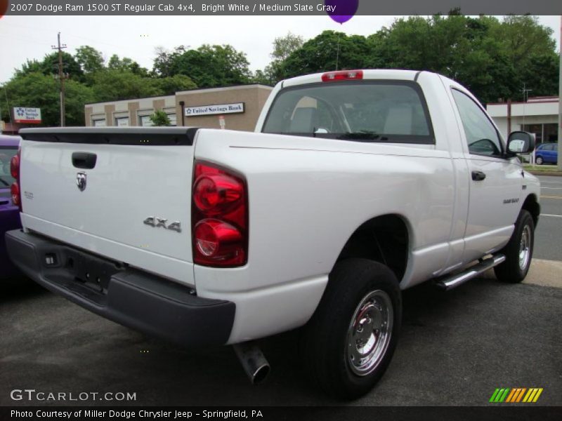 Bright White / Medium Slate Gray 2007 Dodge Ram 1500 ST Regular Cab 4x4
