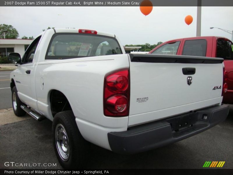 Bright White / Medium Slate Gray 2007 Dodge Ram 1500 ST Regular Cab 4x4