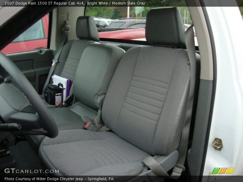 Bright White / Medium Slate Gray 2007 Dodge Ram 1500 ST Regular Cab 4x4