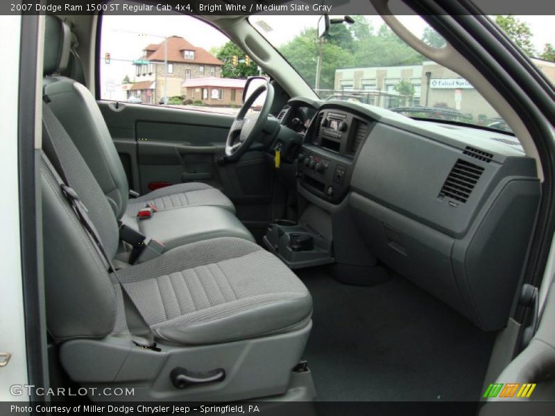 Bright White / Medium Slate Gray 2007 Dodge Ram 1500 ST Regular Cab 4x4