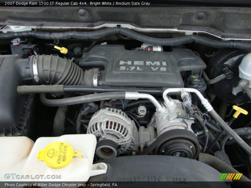 Bright White / Medium Slate Gray 2007 Dodge Ram 1500 ST Regular Cab 4x4