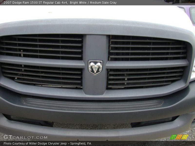 Bright White / Medium Slate Gray 2007 Dodge Ram 1500 ST Regular Cab 4x4