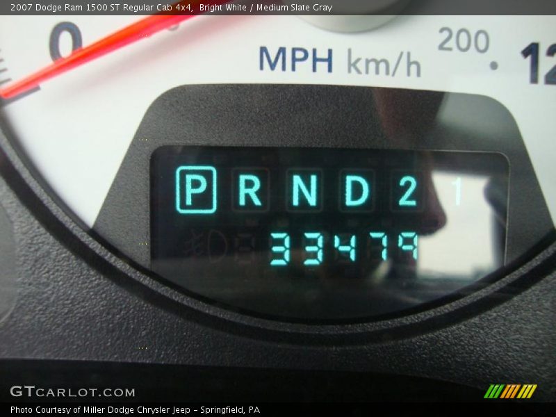 Bright White / Medium Slate Gray 2007 Dodge Ram 1500 ST Regular Cab 4x4