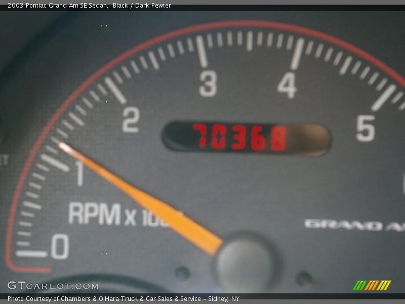 Black / Dark Pewter 2003 Pontiac Grand Am SE Sedan