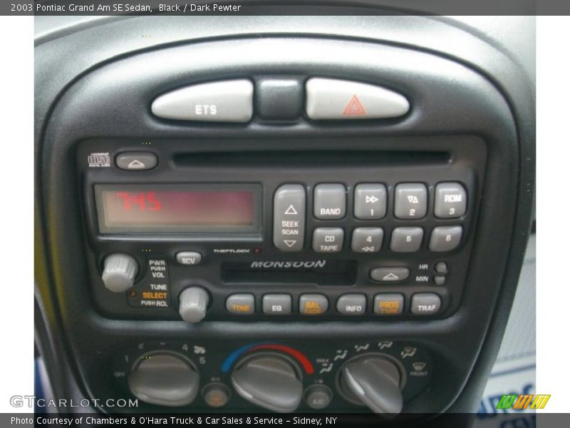 Black / Dark Pewter 2003 Pontiac Grand Am SE Sedan