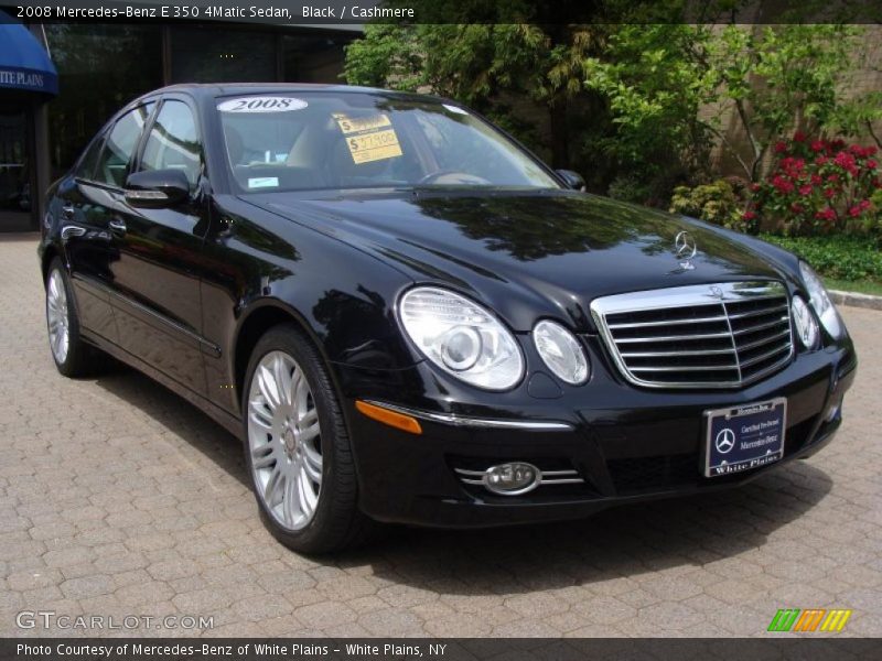 Black / Cashmere 2008 Mercedes-Benz E 350 4Matic Sedan
