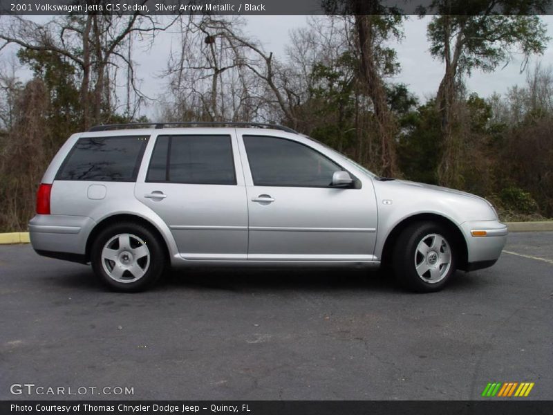 Silver Arrow Metallic / Black 2001 Volkswagen Jetta GLS Sedan
