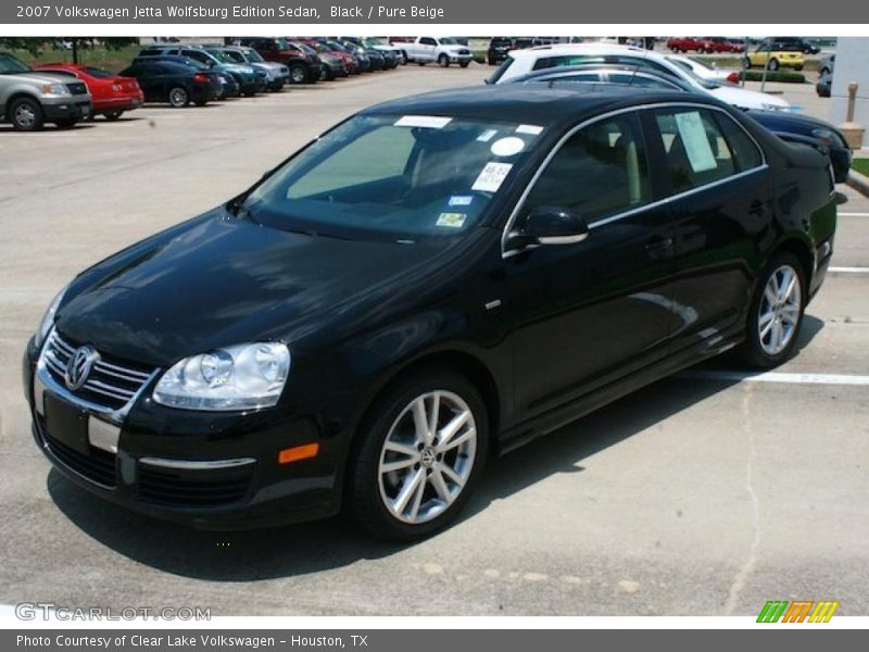 Black / Pure Beige 2007 Volkswagen Jetta Wolfsburg Edition Sedan