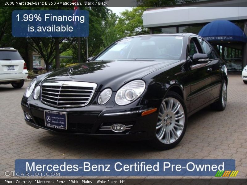 Black / Black 2008 Mercedes-Benz E 350 4Matic Sedan