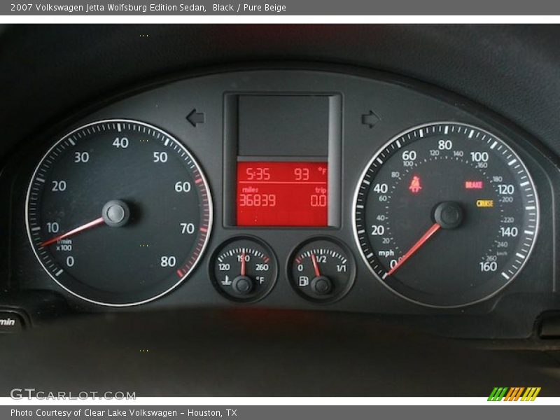 Black / Pure Beige 2007 Volkswagen Jetta Wolfsburg Edition Sedan