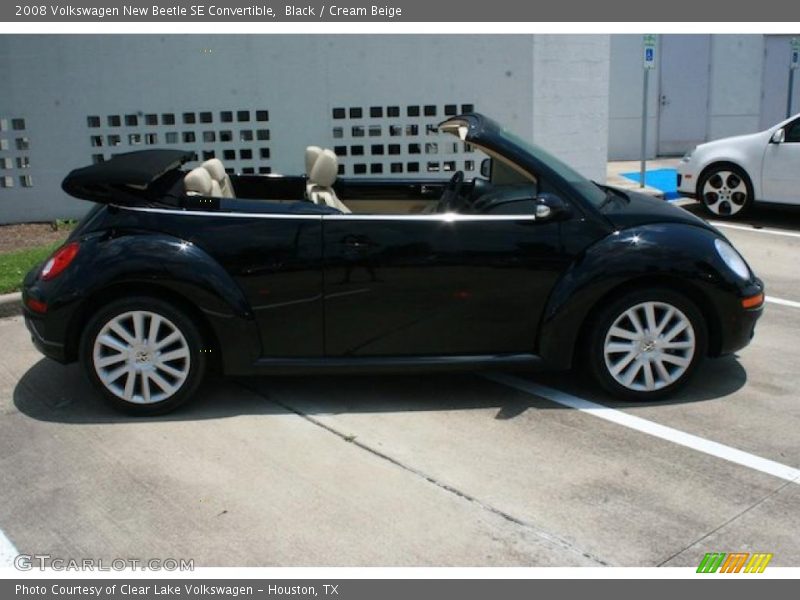 Black / Cream Beige 2008 Volkswagen New Beetle SE Convertible