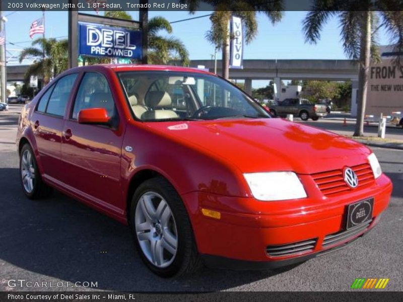Tornado Red / Beige 2003 Volkswagen Jetta GL 1.8T Sedan