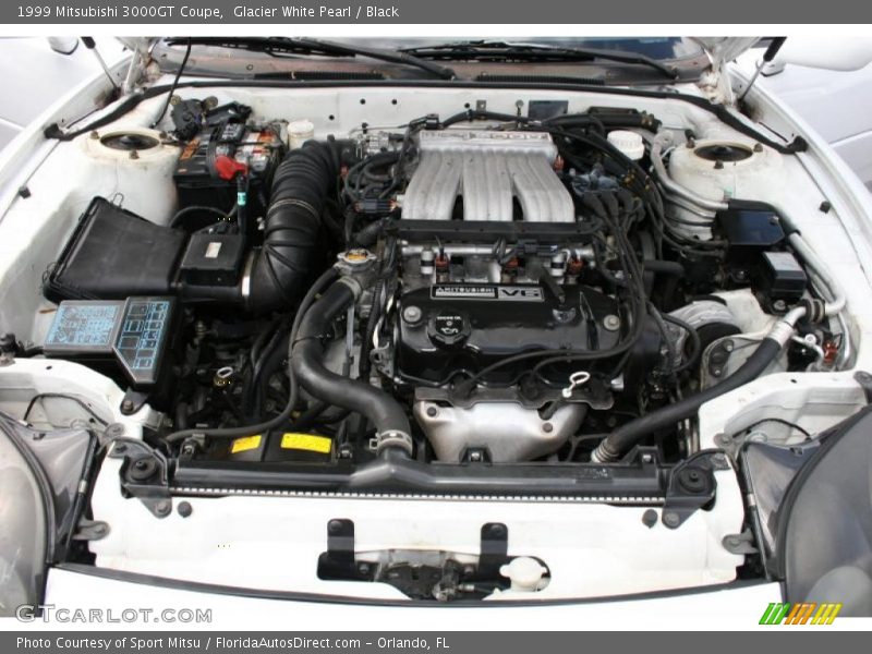 Glacier White Pearl / Black 1999 Mitsubishi 3000GT Coupe