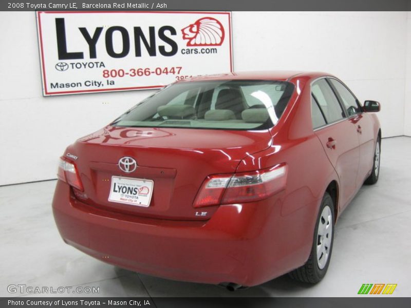 Barcelona Red Metallic / Ash 2008 Toyota Camry LE