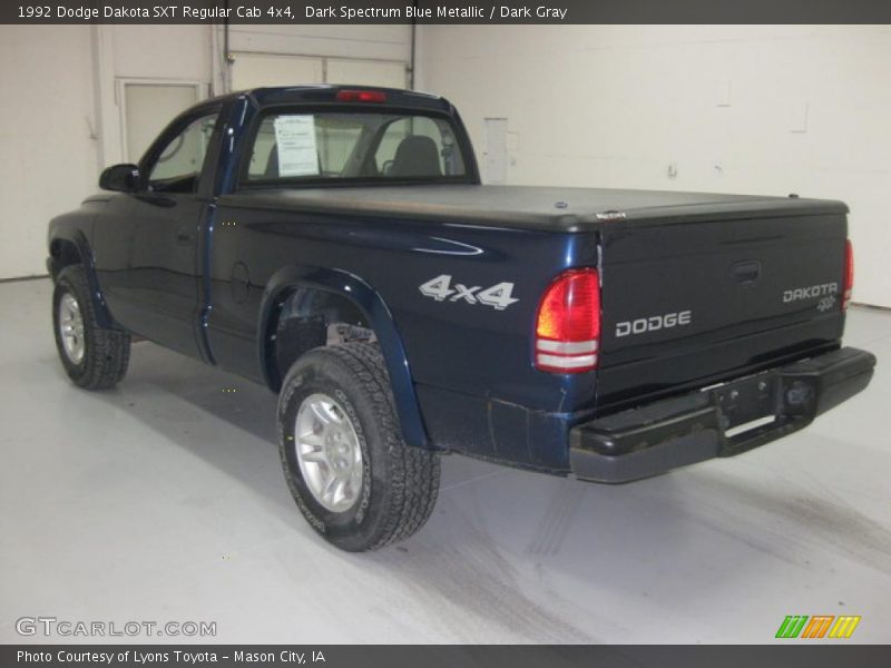Dark Spectrum Blue Metallic / Dark Gray 1992 Dodge Dakota SXT Regular Cab 4x4