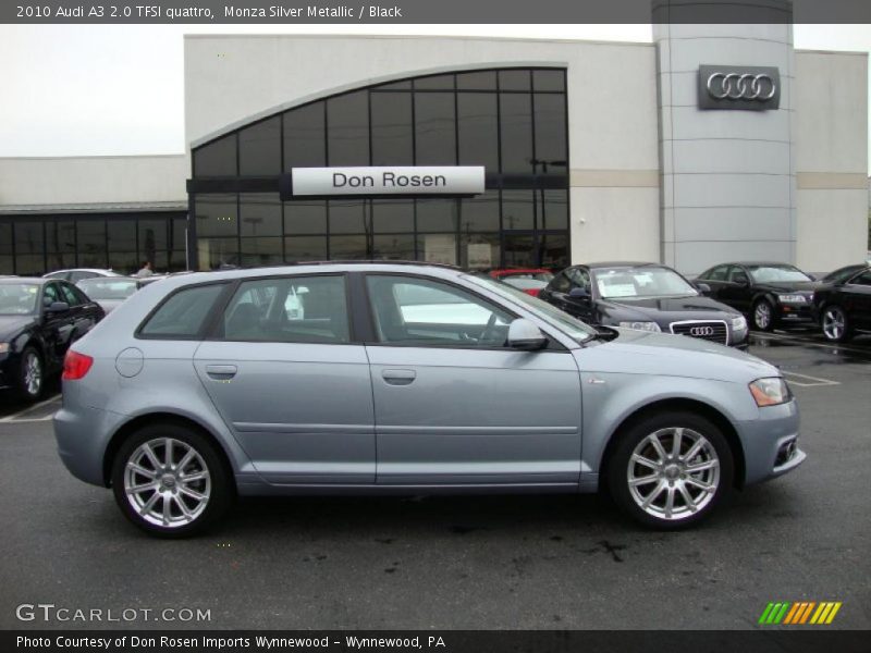 Monza Silver Metallic / Black 2010 Audi A3 2.0 TFSI quattro