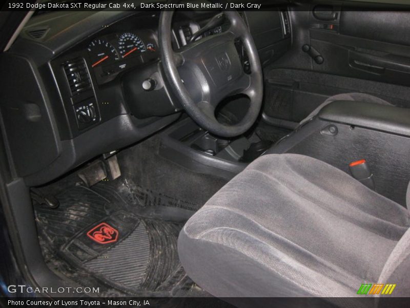 Dark Spectrum Blue Metallic / Dark Gray 1992 Dodge Dakota SXT Regular Cab 4x4