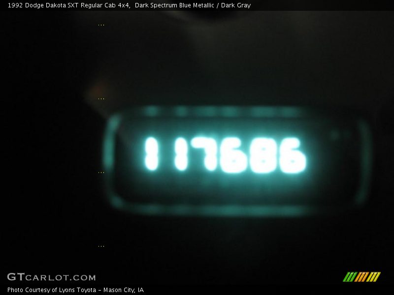 Dark Spectrum Blue Metallic / Dark Gray 1992 Dodge Dakota SXT Regular Cab 4x4