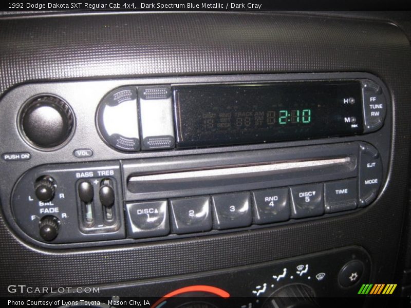 Dark Spectrum Blue Metallic / Dark Gray 1992 Dodge Dakota SXT Regular Cab 4x4