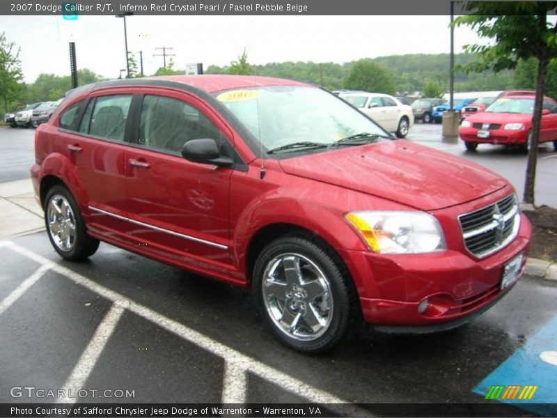 Inferno Red Crystal Pearl / Pastel Pebble Beige 2007 Dodge Caliber R/T