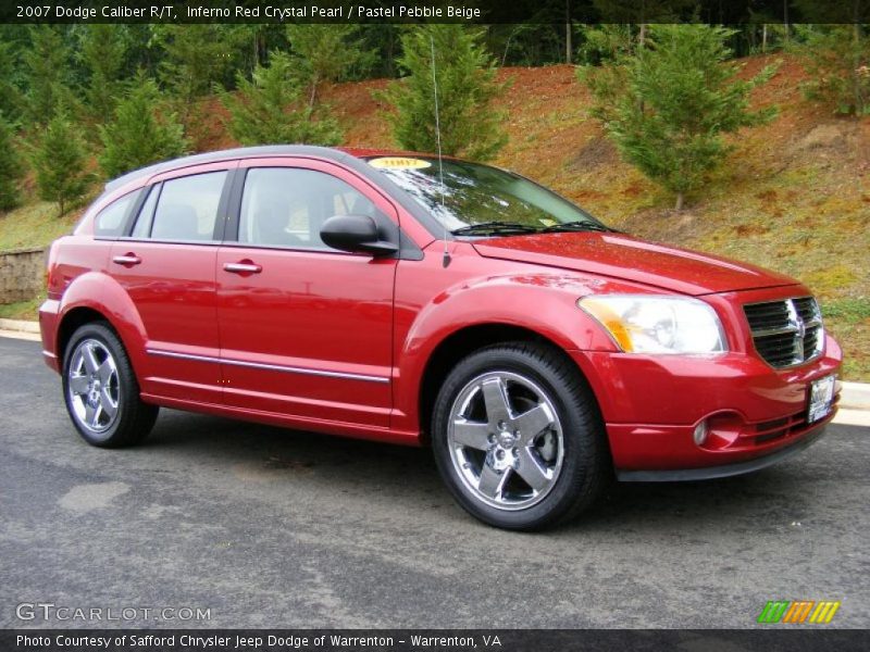 Inferno Red Crystal Pearl / Pastel Pebble Beige 2007 Dodge Caliber R/T