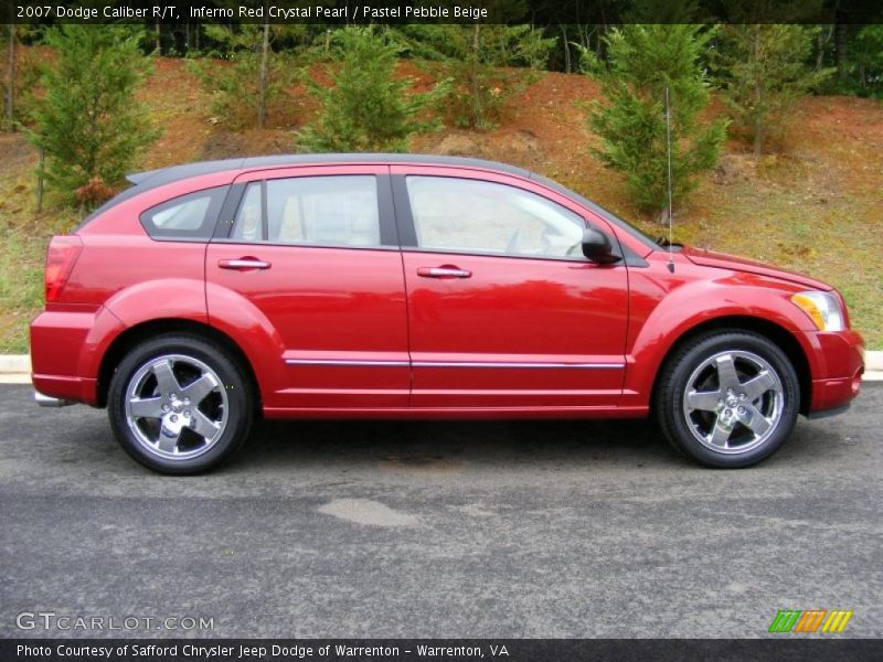 Inferno Red Crystal Pearl / Pastel Pebble Beige 2007 Dodge Caliber R/T