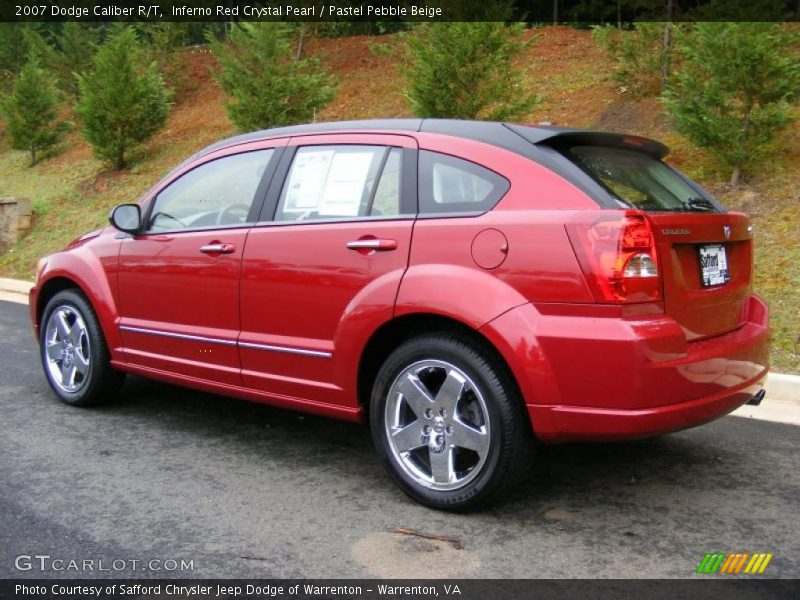 Inferno Red Crystal Pearl / Pastel Pebble Beige 2007 Dodge Caliber R/T
