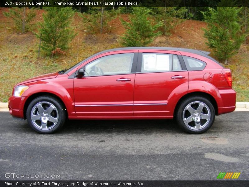 Inferno Red Crystal Pearl / Pastel Pebble Beige 2007 Dodge Caliber R/T