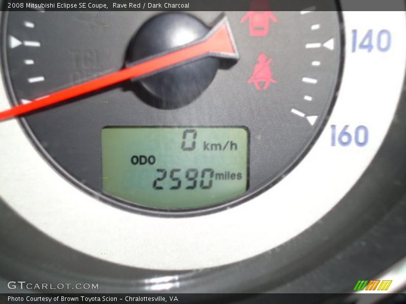 Rave Red / Dark Charcoal 2008 Mitsubishi Eclipse SE Coupe