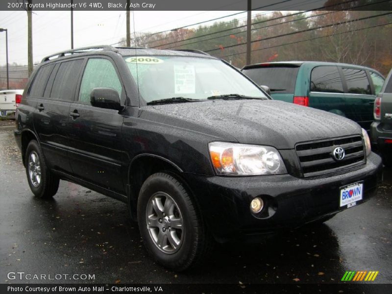 Black / Ash Gray 2007 Toyota Highlander V6 4WD