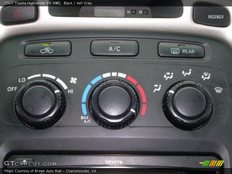 Black / Ash Gray 2007 Toyota Highlander V6 4WD