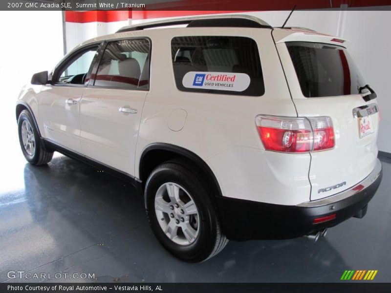 Summit White / Titanium 2007 GMC Acadia SLE