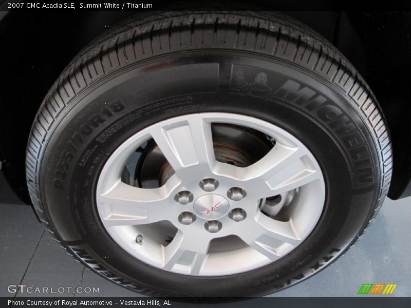 Summit White / Titanium 2007 GMC Acadia SLE