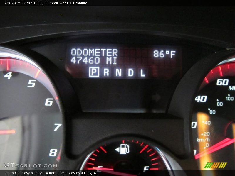 Summit White / Titanium 2007 GMC Acadia SLE