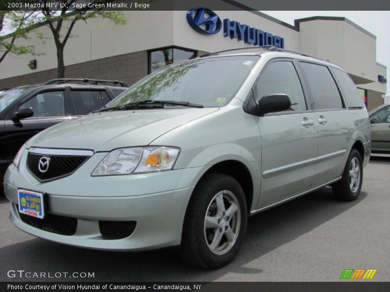 Sage Green Metallic / Beige 2003 Mazda MPV LX