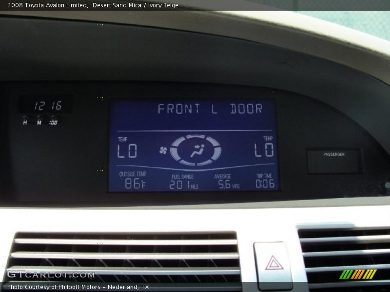 Desert Sand Mica / Ivory Beige 2008 Toyota Avalon Limited