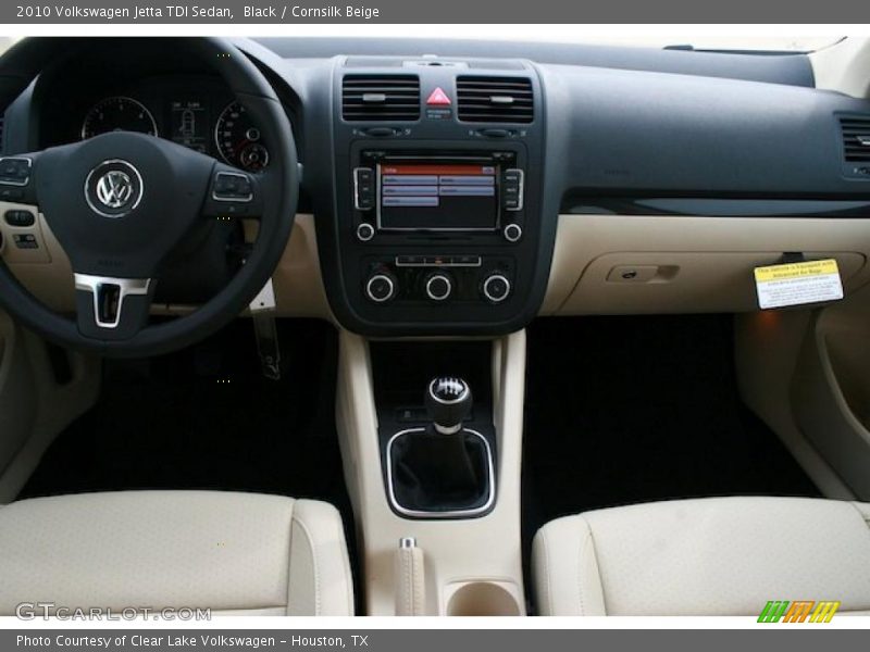 Black / Cornsilk Beige 2010 Volkswagen Jetta TDI Sedan