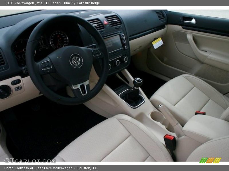 Black / Cornsilk Beige 2010 Volkswagen Jetta TDI Sedan