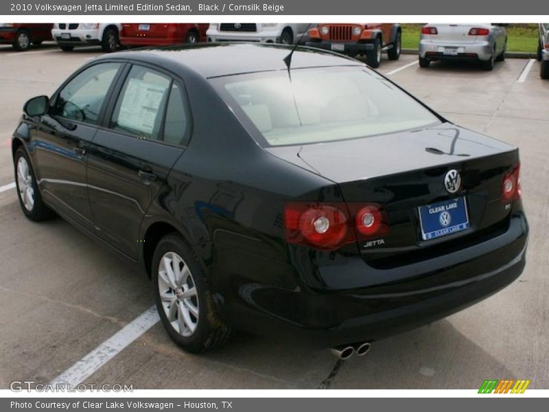 Black / Cornsilk Beige 2010 Volkswagen Jetta Limited Edition Sedan