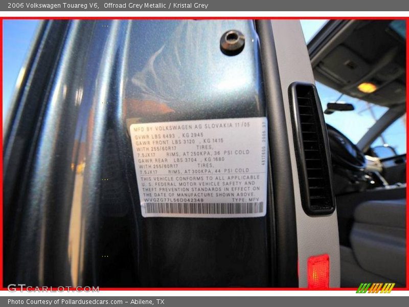 Offroad Grey Metallic / Kristal Grey 2006 Volkswagen Touareg V6