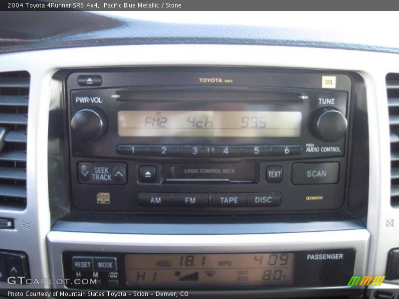 Pacific Blue Metallic / Stone 2004 Toyota 4Runner SR5 4x4
