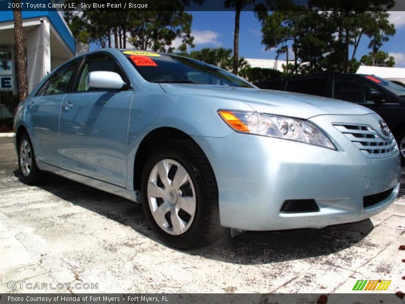 Sky Blue Pearl / Bisque 2007 Toyota Camry LE
