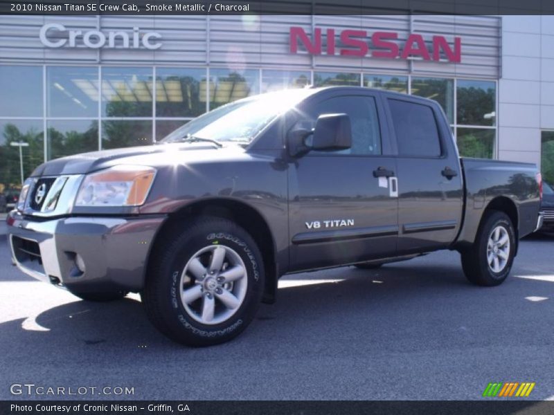 Smoke Metallic / Charcoal 2010 Nissan Titan SE Crew Cab