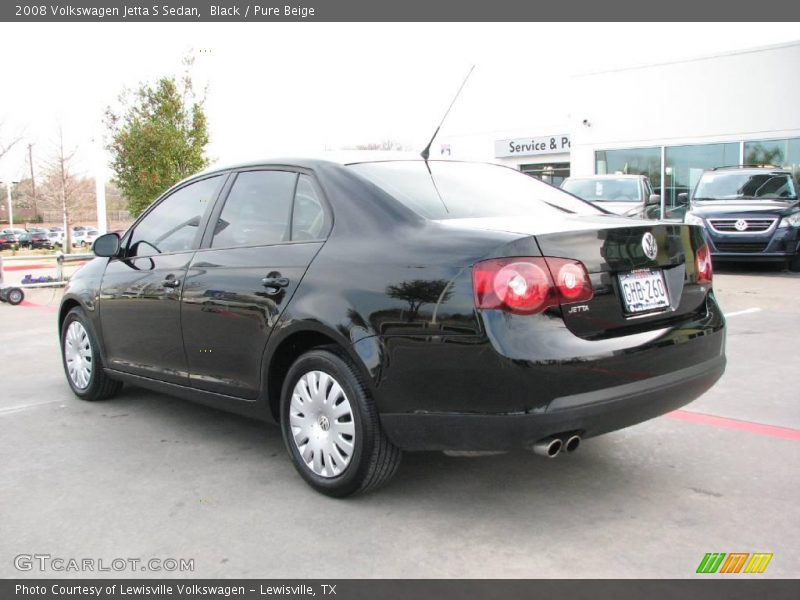 Black / Pure Beige 2008 Volkswagen Jetta S Sedan