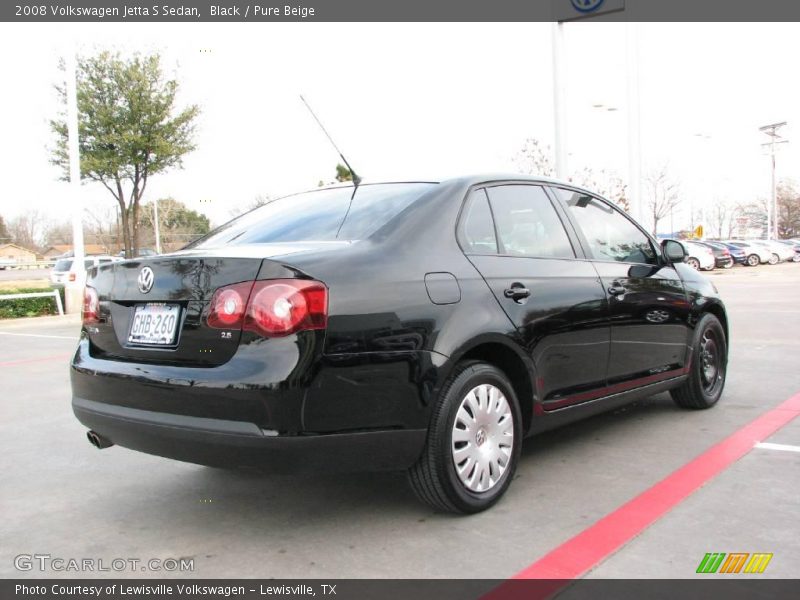 Black / Pure Beige 2008 Volkswagen Jetta S Sedan