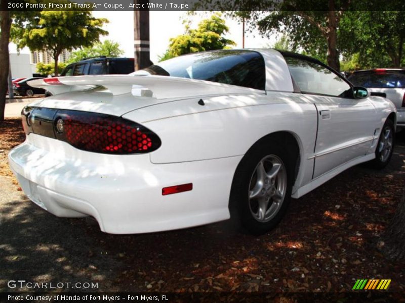 Arctic White / Taupe 2000 Pontiac Firebird Trans Am Coupe