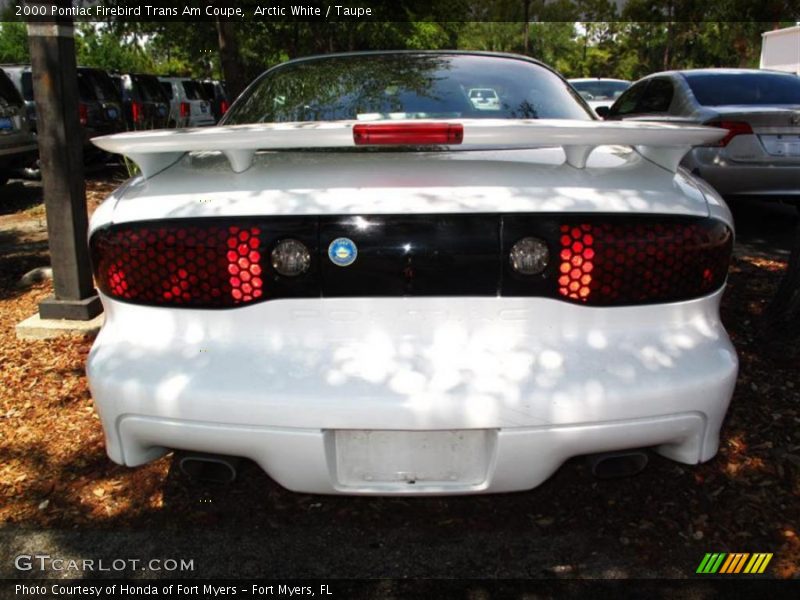 Arctic White / Taupe 2000 Pontiac Firebird Trans Am Coupe